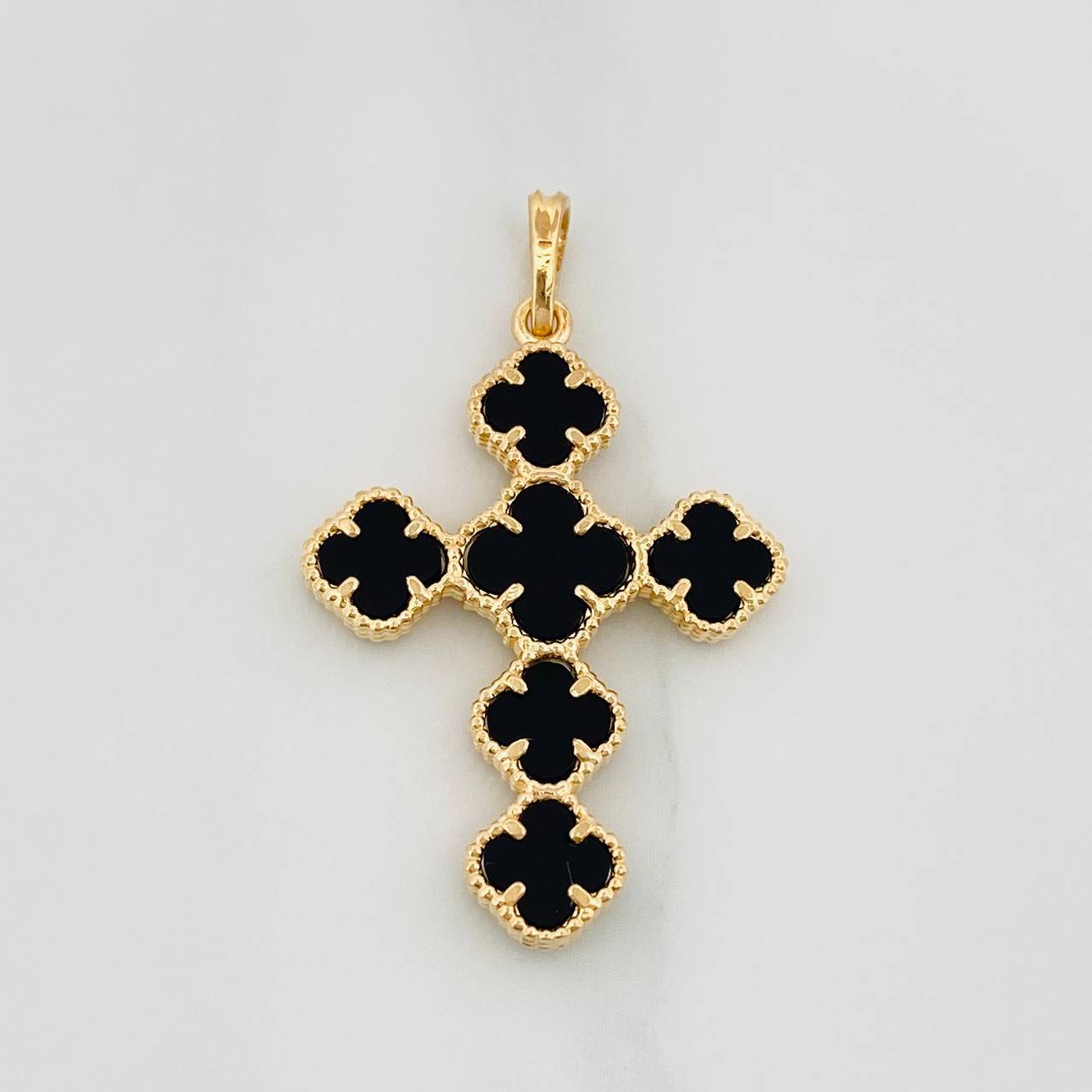 Dije Cruz Trebol 4.2 g / 4 cm Oro Amarillo 18K