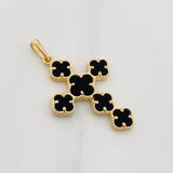 Dije Cruz Trebol 4.2 g / 4 cm Oro Amarillo 18K