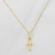 Set Cadena Veneciana + Dije Cruz / 1.4 g / 45.5 cm Oro Amarillo 18K