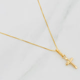 Set Cadena Veneciana + Dije Cruz / 1.4 g / 45.5 cm Oro Amarillo 18K