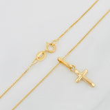 Set Cadena Veneciana + Dije Cruz / 1.4 g / 45.5 cm Oro Amarillo 18K