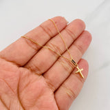 Set Cadena Veneciana + Dije Cruz / 1.4 g / 45.5 cm Oro Amarillo 18K