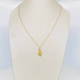 Set Cadena Veneciana + Dije Mapa Esmeralda 06Pts / 1.3 g / 50 cm Oro Amarillo 18K