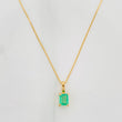 Set Cadena Veneciana + Dije Cuadrado Esmeralda 26Pts / 1.25 g / 45 cm Oro Amarillo 18K