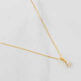 Set Cadena Veneciana + Dije Trebol Diamantes 6Pts / 1.2 g / 45 cm Oro Amarillo 18K