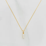 Set Cadena Veneciana + Dije Trio Lineal Diamantes 06Pts / 1.3 g / 45 cm Oro Amarillo 18K