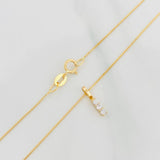 Set Cadena Veneciana + Dije Trio Lineal Diamantes 06Pts / 1.3 g / 45 cm Oro Amarillo 18K