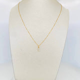 Set Cadena Veneciana + Dije Trio Lineal Diamantes 06Pts / 1.3 g / 45 cm Oro Amarillo 18K