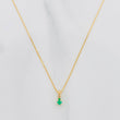 Set Cadena Veneciana + Dije Circulo Esmeralda 04Pts / 1.1 g / 45 cm Oro Amarillo 18K