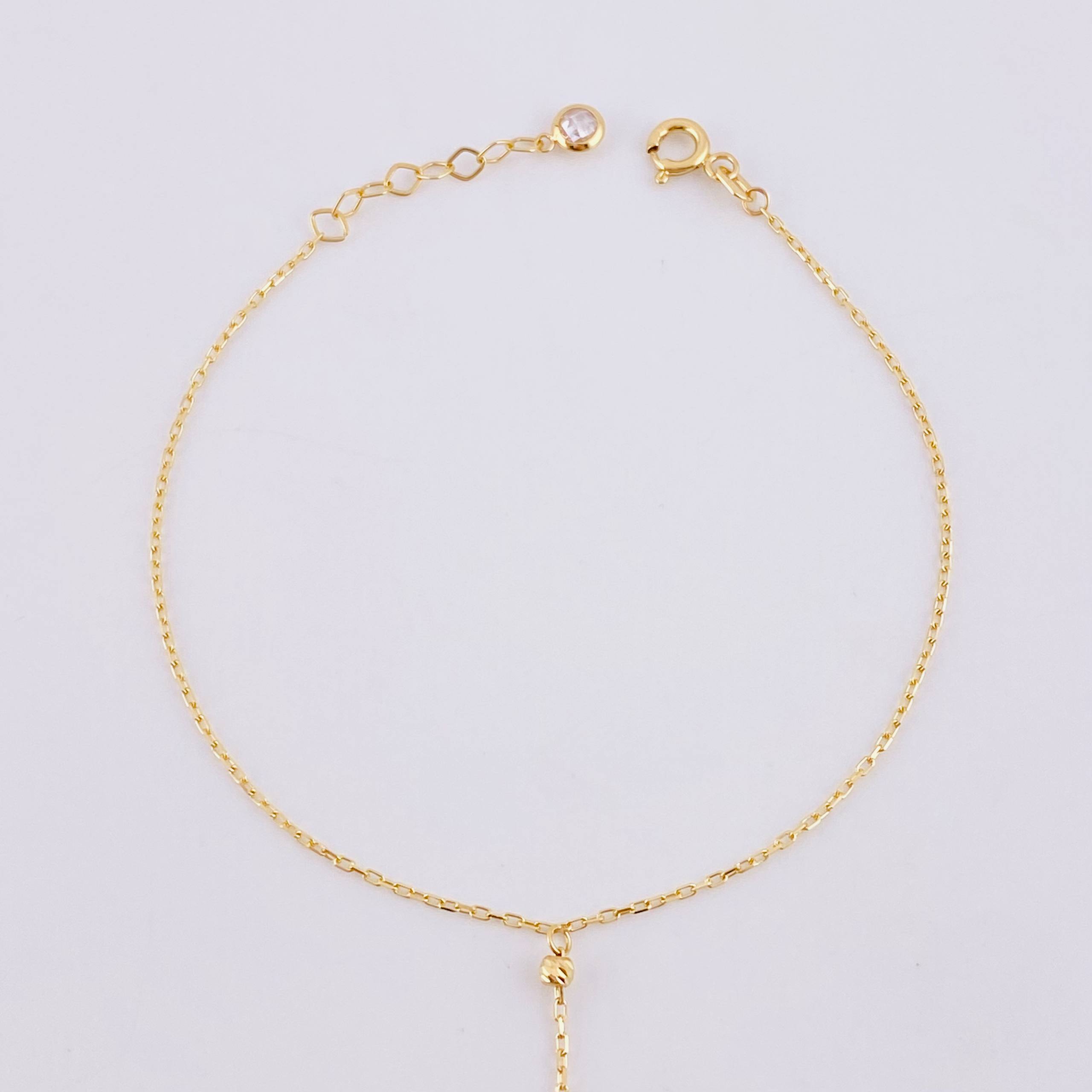 Pulso Arabe Bolas Diamantadas 1.55g / 20.2cm / 0.7mm Oro Amarillo 18K
