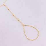 Pulso Arabe Bolas Diamantadas 1.5g / 20.5cm / 0.7mm Oro Amarillo 18K