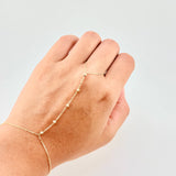 Pulso Arabe Bolas Diamantadas 1.55g / 20.2cm / 0.7mm Oro Amarillo 18K