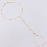 Pulso Arabe Bolas Diamantadas 1.5g / 19.7cm / 0.7mm Tres Oros 18K