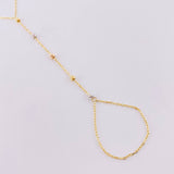 Pulso Arabe Bolas Diamantadas 1.5g / 19.7cm / 0.7mm Tres Oros 18K