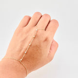 Pulso Arabe Bolas Diamantadas 1.5g / 19.7cm / 0.7mm Tres Oros 18K
