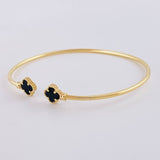 Pulso Aro trebol onix 3.35g / 17.3cm / 1.8mm Oro Amarillo 18K