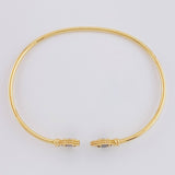 Pulso Aro trebol onix 3.35g / 17.3cm / 1.8mm Oro Amarillo 18K
