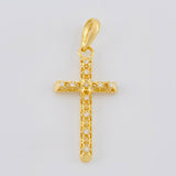 Dije Cruz Malla Latina 1.45 g / 3.5 cm Oro Amarillo 18K