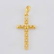 Dije Cruz Malla Latina 1.5 g / 3.5 cm Oro Amarillo 18K