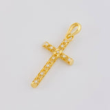 Dije Cruz Malla Latina 1.4 g / 3.5 cm Oro Amarillo 18K