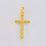 Dije Cruz Malla Latina 1.45 g / 3.5 cm Oro Amarillo 18K
