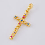 Dije Cruz Malla Latina 1.45 g / 3.5 cm Oro Amarillo 18K