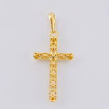 Dije Cruz Malla Latina 1.45 g / 3.5 cm Oro Amarillo 18K