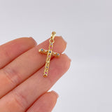 Dije Cruz Malla Latina 1.45 g / 3.5 cm Oro Amarillo 18K