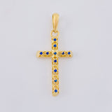 Dije Cruz Malla Latina 1.55 g / 3.5 cm Oro Amarillo 18K