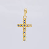 Dije Cruz Malla Latina 1.55 g / 3.5 cm Oro Amarillo 18K