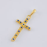 Dije Cruz Malla Latina 1.55 g / 3.5 cm Oro Amarillo 18K