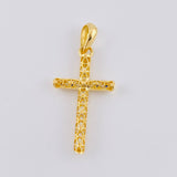 Dije Cruz Malla Latina 1.55 g / 3.5 cm Oro Amarillo 18K