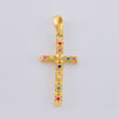 Dije Cruz Malla Latina 1.3 g / 3.2 cm Oro Amarillo 18K