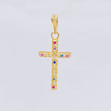 Dije Cruz Malla Latina 1.3 g / 3.2 cm Oro Amarillo 18K
