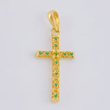 Dije Cruz Malla Latina 1.3 g / 3.5 cm Oro Amarillo 18K