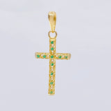 Dije Cruz Malla Latina 1.3 g / 3.5 cm Oro Amarillo 18K