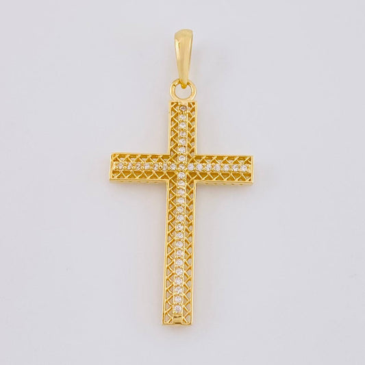 Dije Cruz Malla 3.15 g / 4 cm Oro Amarillo 18K