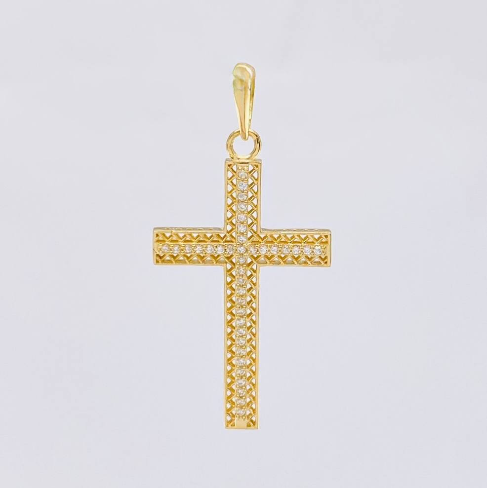 Dije Cruz Malla 3.15 g / 4 cm Oro Amarillo 18K