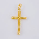Dije Cruz Malla Latina 1.35 g / 3.5 cm Oro Amarillo 18K