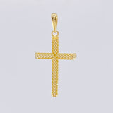 Dije Cruz Malla Latina 1.35 g / 3.5 cm Oro Amarillo 18K