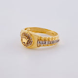 Anillo Correa Corona 4 g / T6 Dos Oros Amarillo Blanco 18K