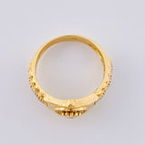 Anillo Correa Corona 4 g / T6 Dos Oros Amarillo Blanco 18K