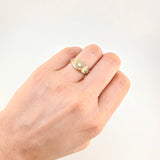 Anillo Correa Corona 4 g / T6 Dos Oros Amarillo Blanco 18K