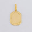 Dije Placa Marco Bordeado 0.8 g / 2.5 cm Oro Amarillo 18K