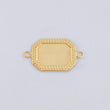 Herraje Placa Marco Bordeado 0.7 g / 2.3 cm Oro Amarillo 18K