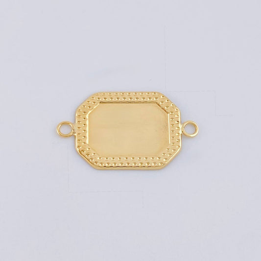Herraje Placa Marco Bordeado 0.5 g / 2 cm Oro Amarillo 18K