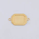 Herraje Placa Marco Bordeado 0.65 g / 2.2 cm Oro Amarillo 18K