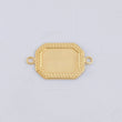 Herraje Placa Marco Bordeado 0.65 g / 2.2 cm Oro Amarillo 18K