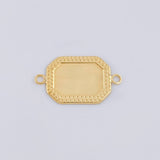 Herraje Placa Marco Bordeado 0.65 g / 2.3 cm Oro Amarillo 18K