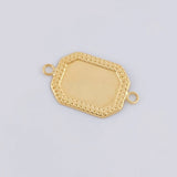 Herraje Placa Marco Bordeado 0.6 g / 2.2 cm Oro Amarillo 18K